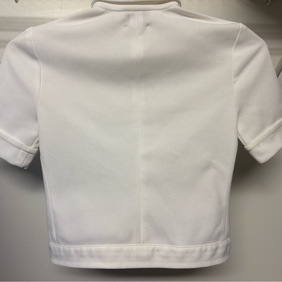 Vintage Lacoste white polo shirt size 40 EU / large gray crocodile - Picture 5 of 13